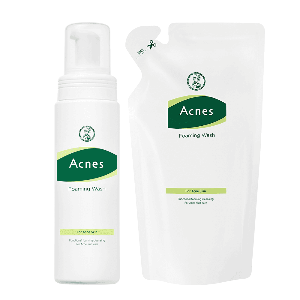 Acnes Foaming Wash 200ml Refill Set (+Refill 200ml+4HA Oil 2ml*2ea)