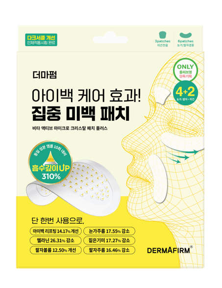 DERMAFIRM Vita Active Micro Crystal Patch Plus (Nasolabial folds 4P+Between brows 2P)