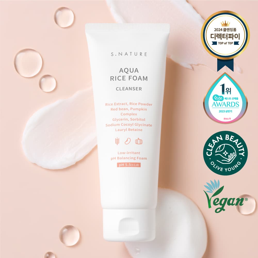 S.NATURE Aqua Rice Mild Acidic Foam Cleanser 160mL