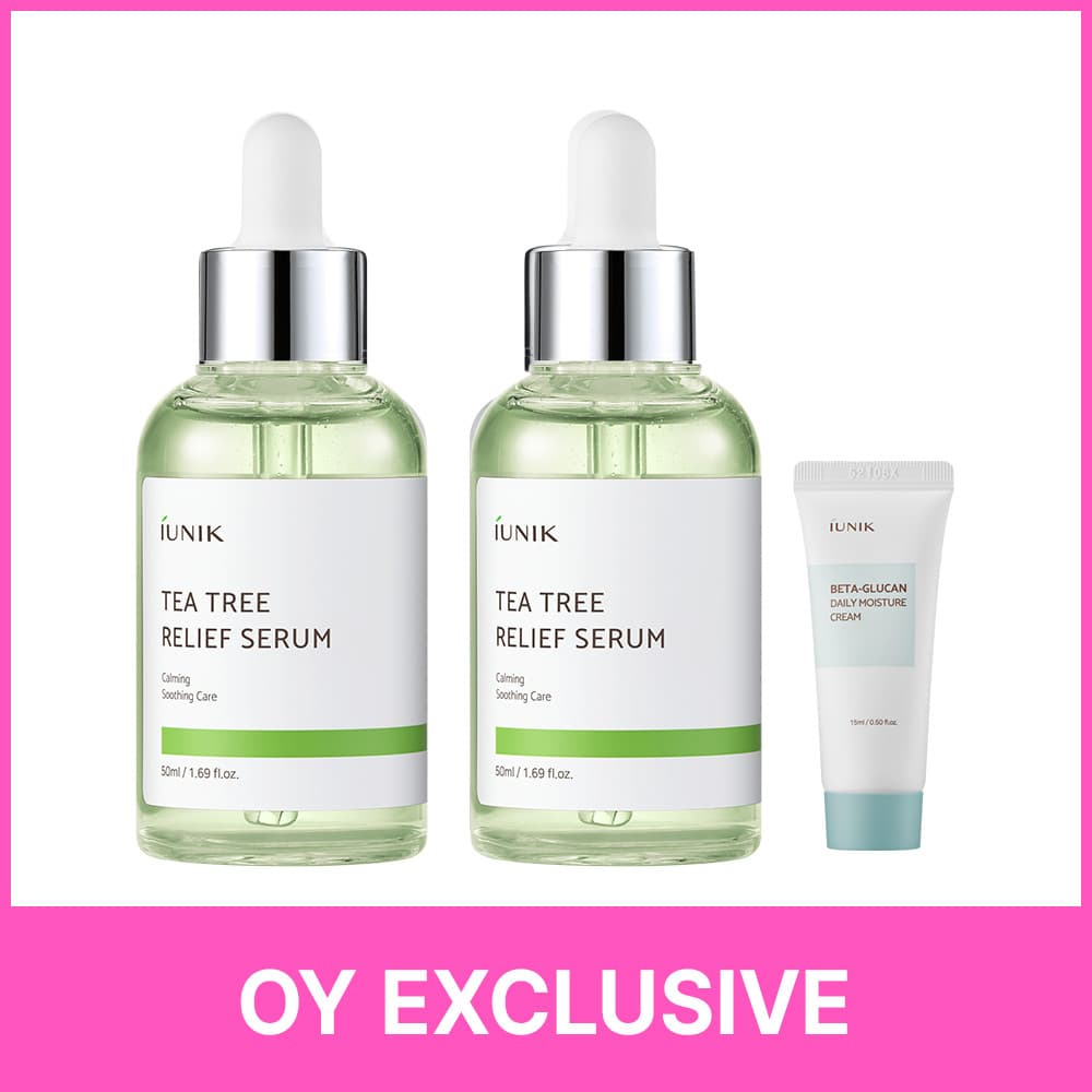 iUNIK Tea Tree Relief Serum 50ml Double Pack (+Cream 15ml)