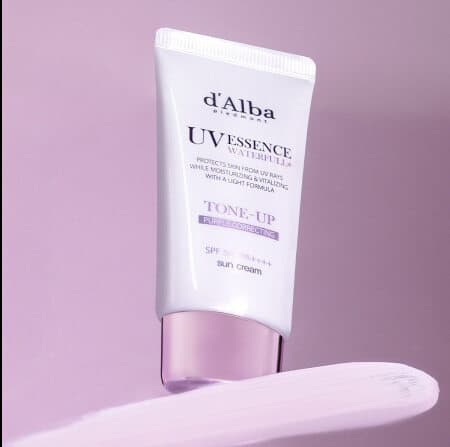 d'Alba Waterful Tone Up Sun Cream Purple 50mL