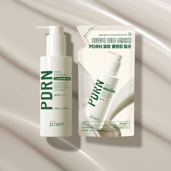 makeprem PDRN Pore Clay Cleansing Milk 200ml Set (+Refill 100ml)