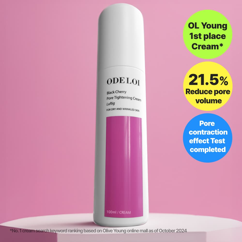 ODELOI Black Cherry Pore Tightening Cream Luftig 100ml