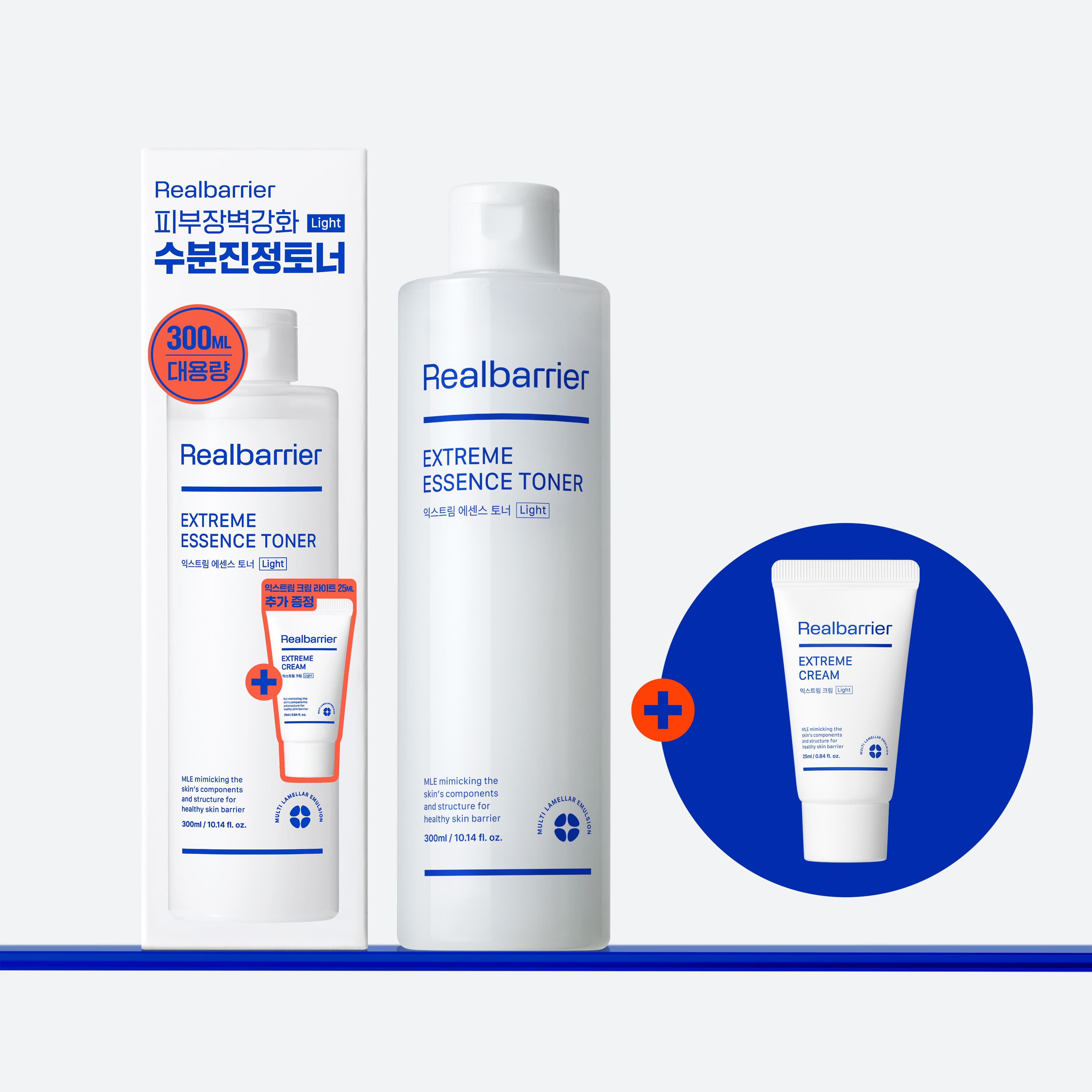 Real Barrier Extreme Essence Toner Light 300mL Special Set (+Light Cream 25mL)