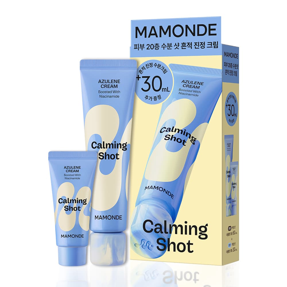 Mamonde Calming Shot Azulene Cream 60ml Set (+30ml)