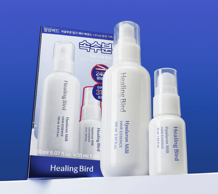 Healingbird Hyaluron Milk Hair Essence 150ml Set (+Milk Essence 31ml)