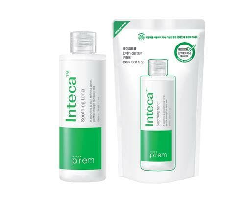 makeprem Inteca Soothing Toner 200mL Special Set (+100mL Refill Pack + Inteca Cream 31mL)