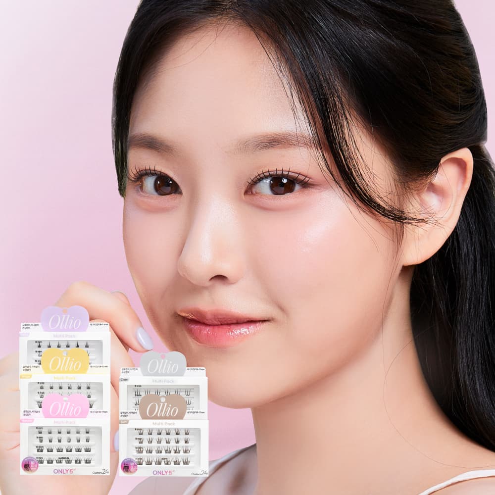 Ollio No Glue Eyelash [Multi PACK] (8/9/10/11mm) 24pcs