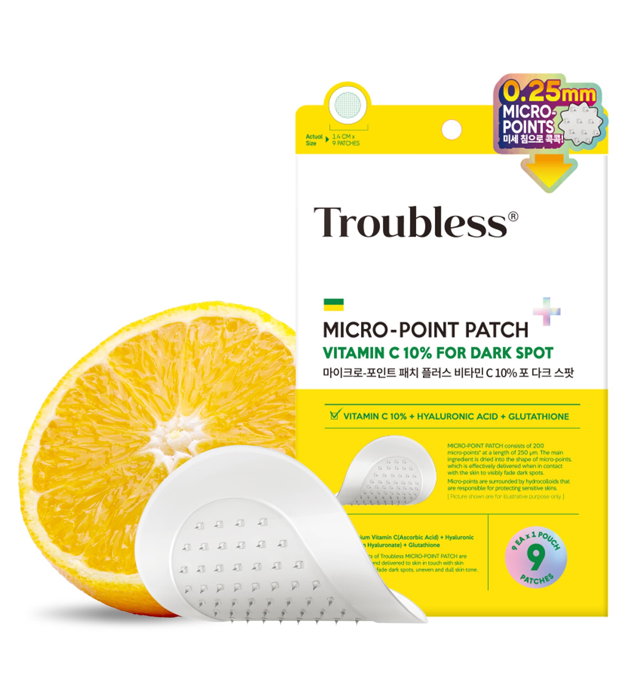 Troubless Micro-Point Patch Plus Vitamin C 10% For Dark Spot 9P