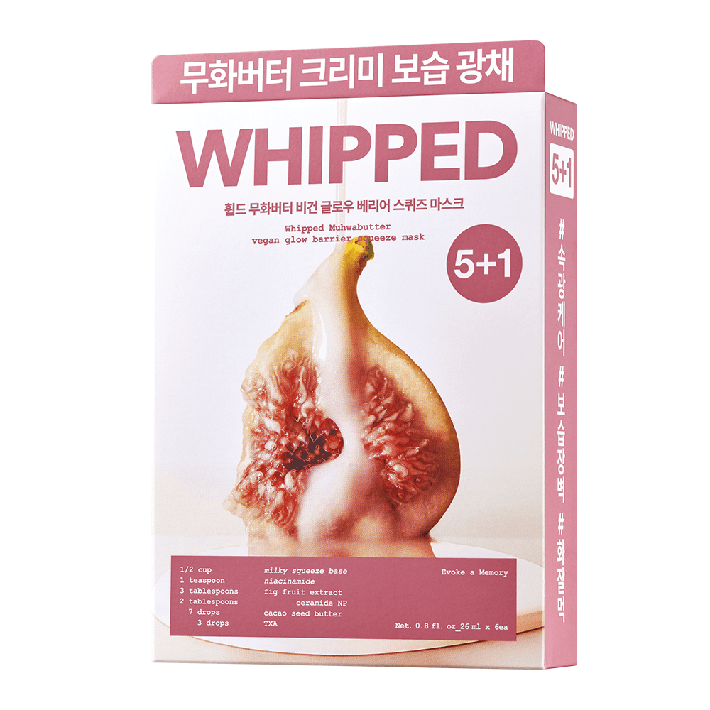 Whipped Muhwabutter Vegan Glow Barrier Squeeze Mask Sheet 5ea Set (+1ea)