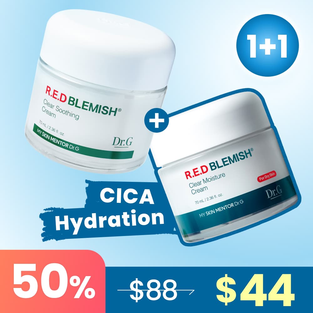 Dr.G Red Blemish Clear Soothing Cream & Moisture Cream Duo Set