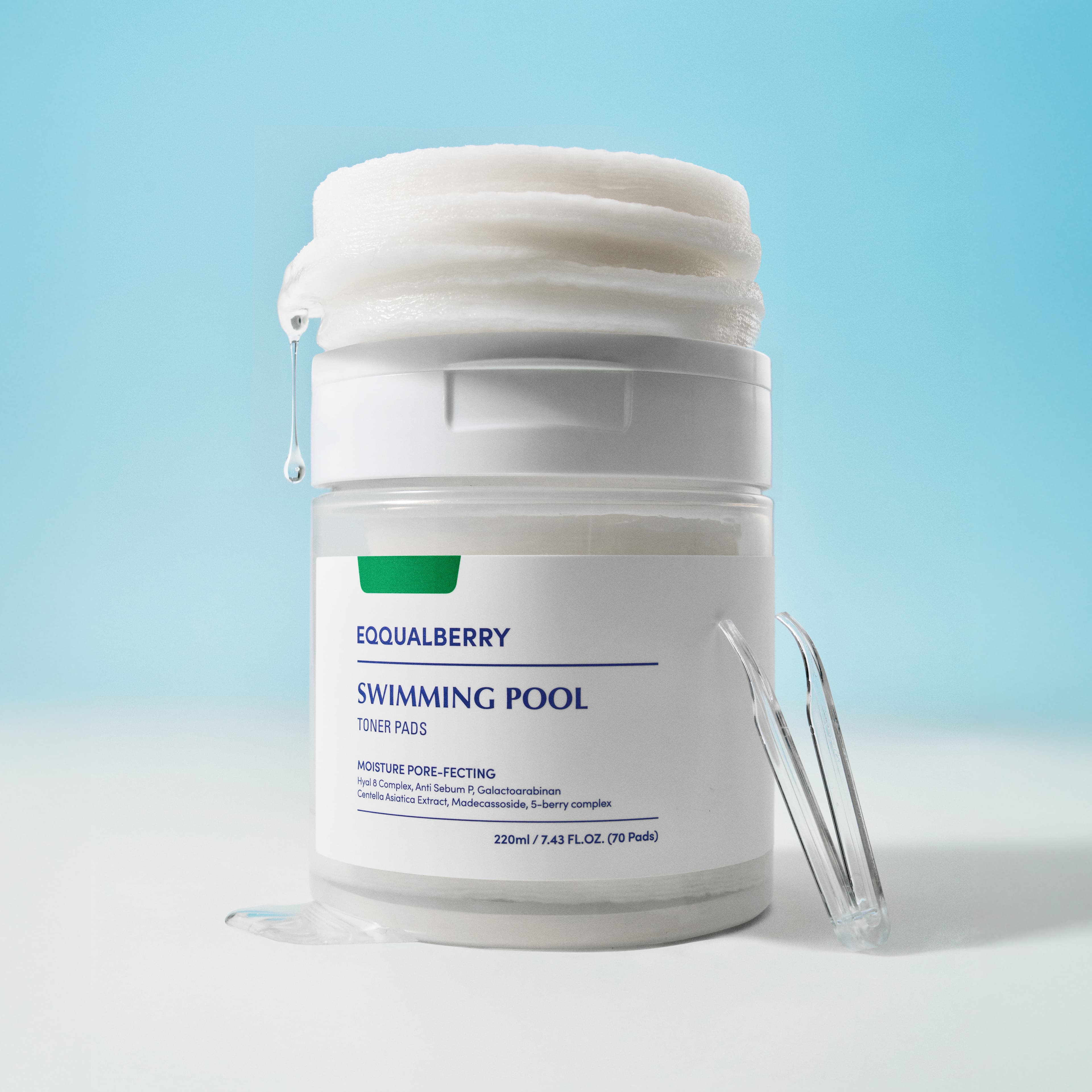 EQQUALBERRY Swimming Pool Toner Pads 70P