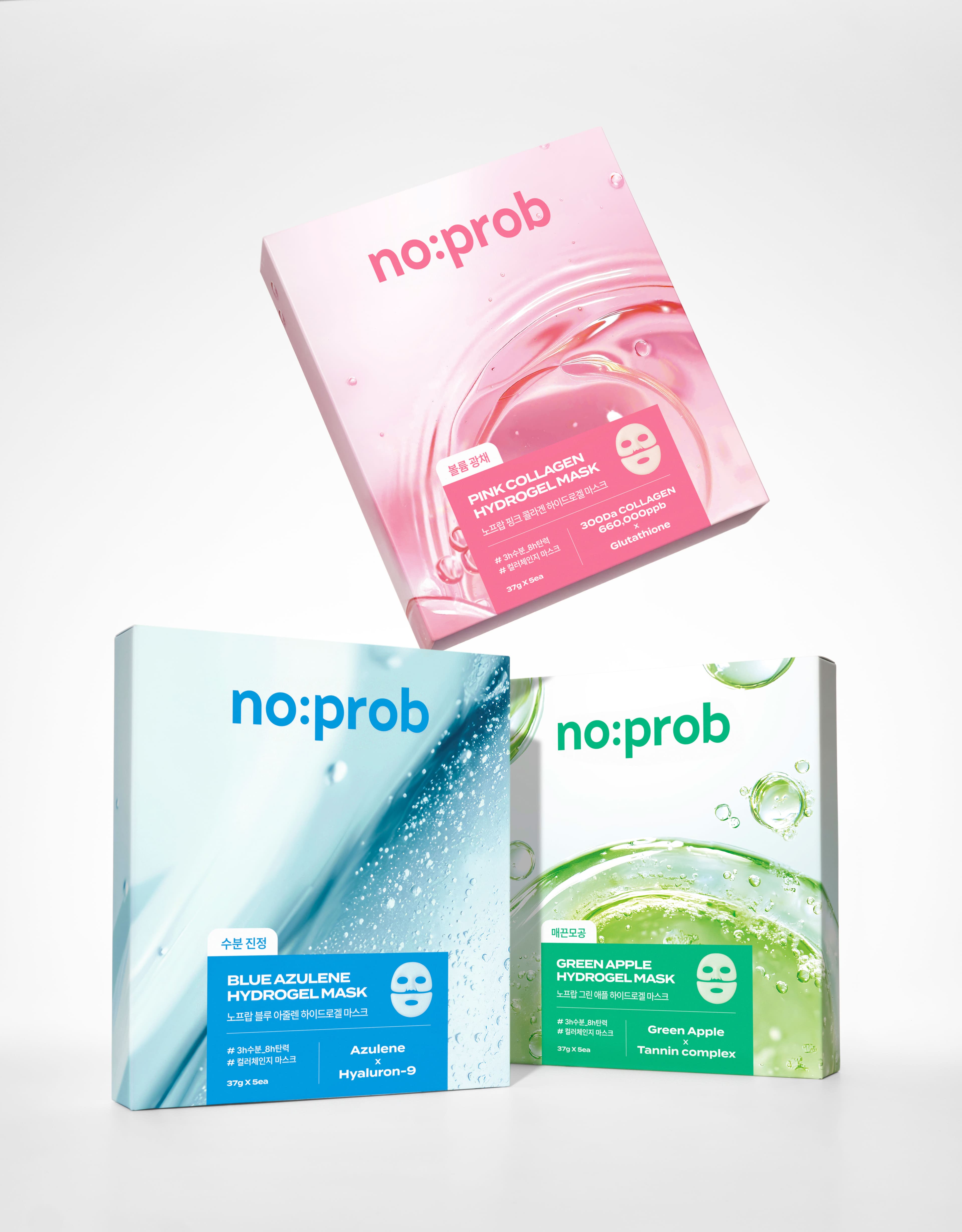 NoProb Green Apple Hydrogel Mask Sheet 5ea