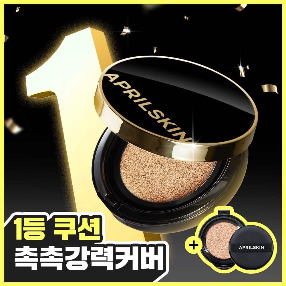 APRILSKIN Magic Snow Cushoin Black 3.0 Set (Original Product + Refill) (4 Shades)