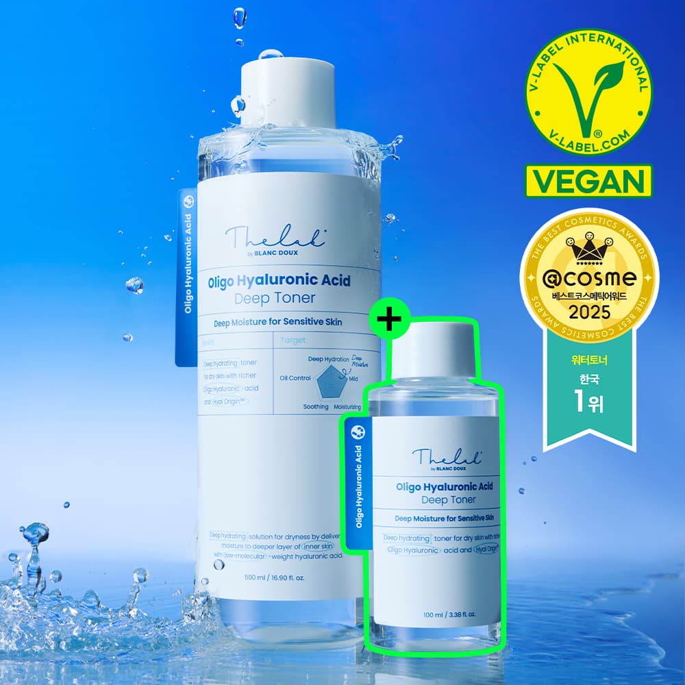 THE LAB by blanc doux Oligo Hyaluronic Acid Deep Toner 500ml Set (+100ml)