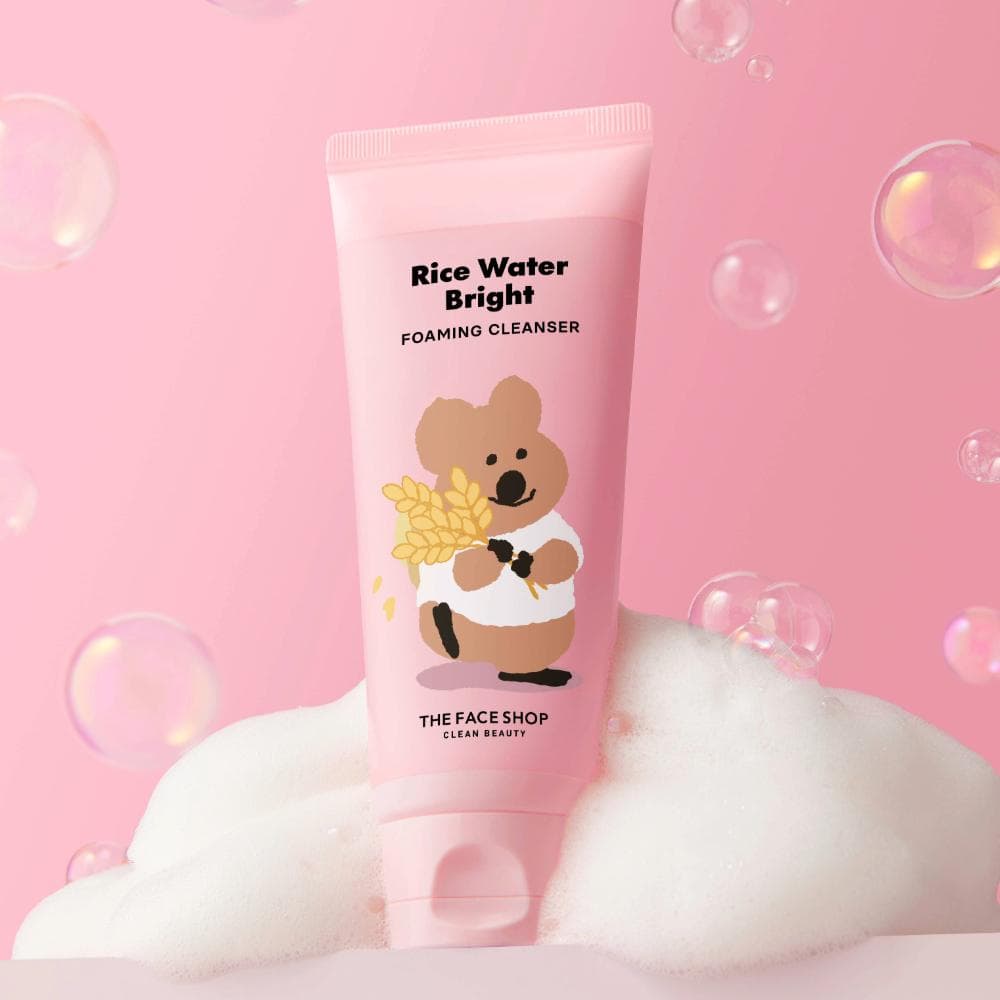 [DINOTAENG EDITION] THE FACE SHOP Rice Water Bright Foaming Cleanser 150ml*2ea Set (+DINOTAENG Hairpin)