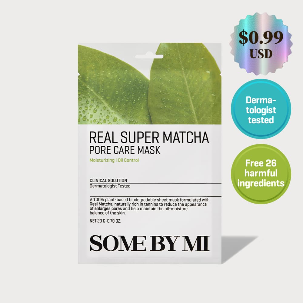 SOME BY MI Real Super Matcha Pore Care Mask Sheet 1P