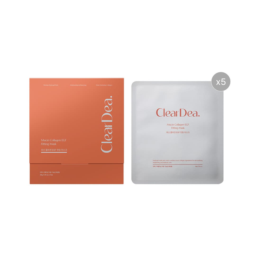 CLEARDEA. Mucin Collagen EGF Fitting Mask Sheet 5ea