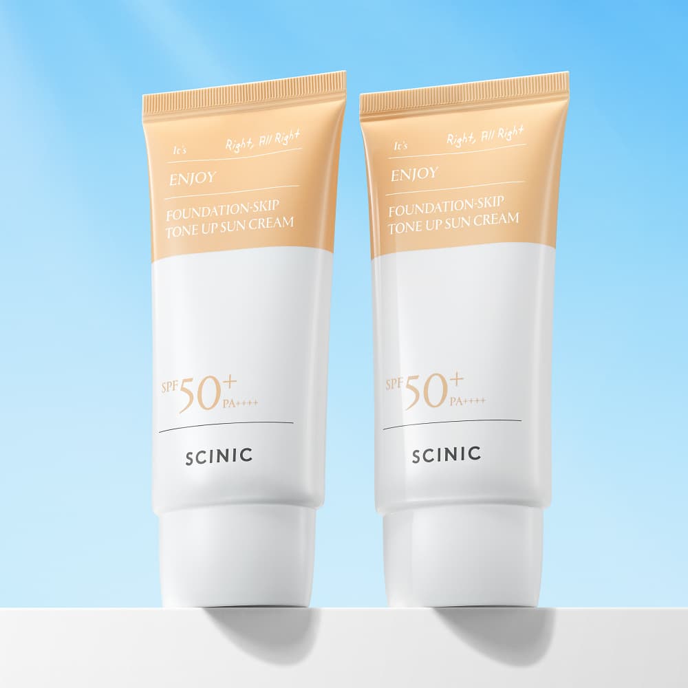 Scinic Enjoy Foundation Skip Tone Up Sun Cream 50g 1+1 Special Set